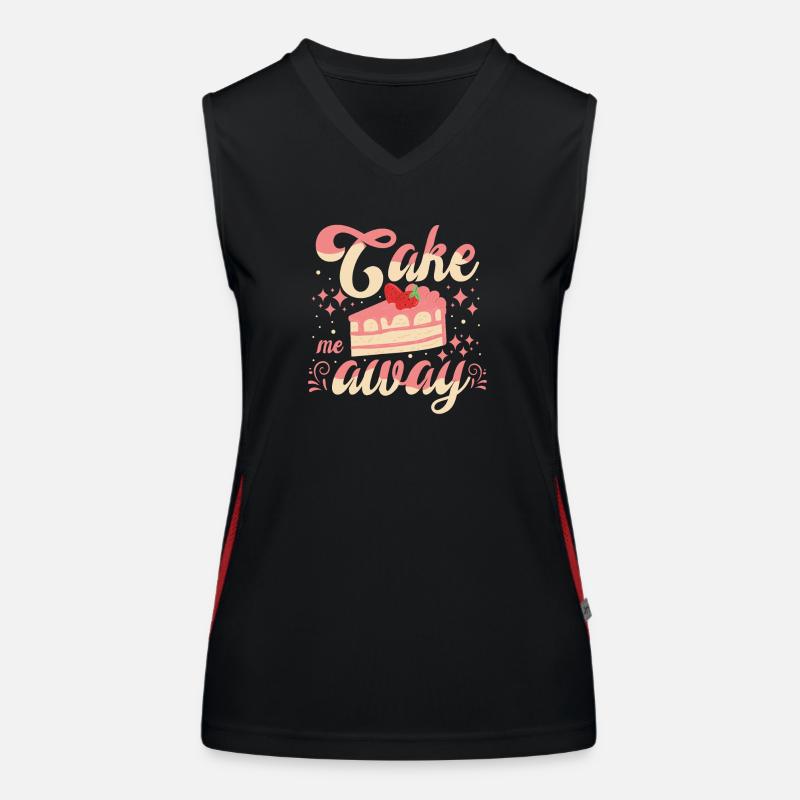 Cake Baker Cake Me Away Cupcake Funktionelles Kontrast-Tank Top für Frauen
