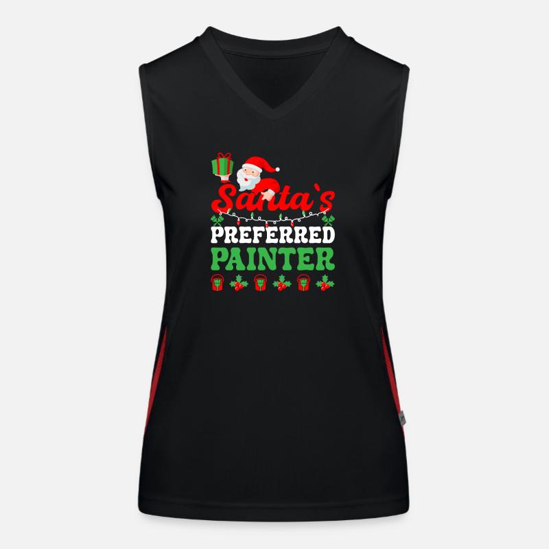 House Painter Santa's Preferered Painter Gifts Women's Functional Contrast Tank Top