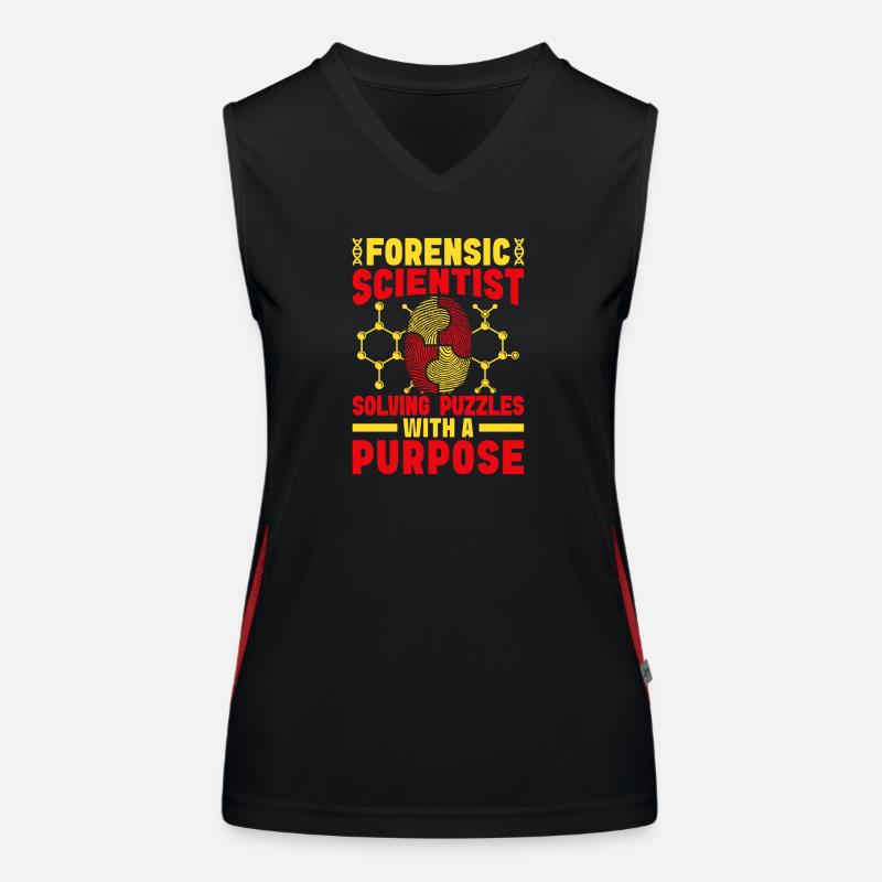 Forensic Science Major Solving Puzzles Funktionelles Kontrast-Tank Top für Frauen