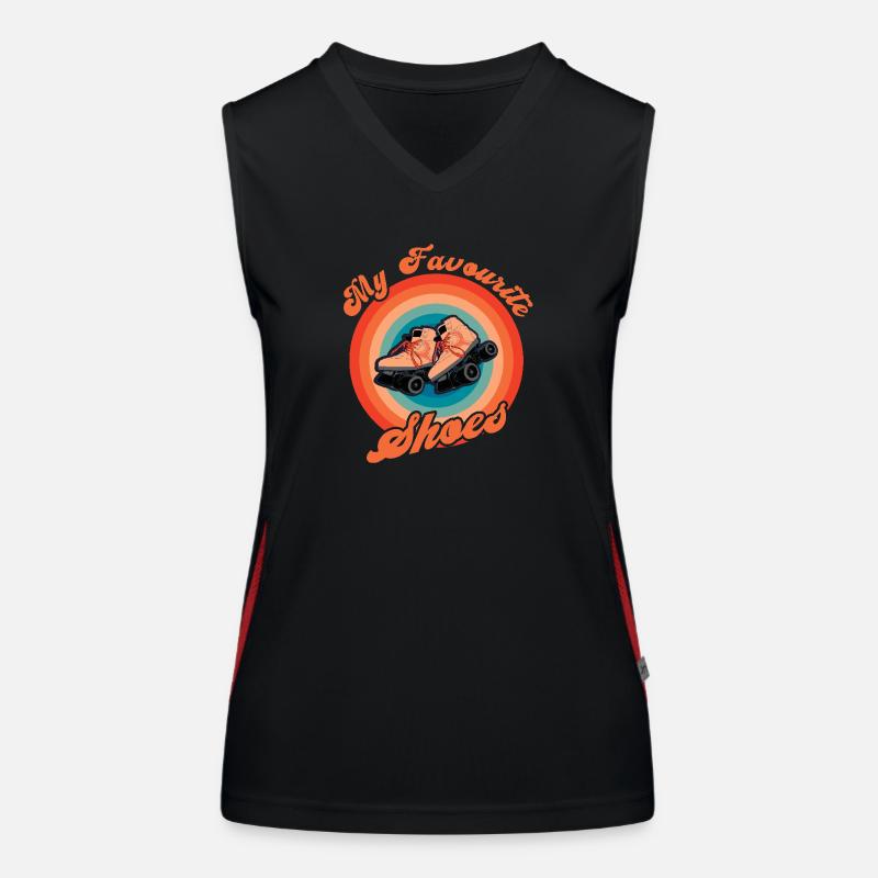 Rollerskater My Shoes Roller Skate Disco Women's Functional Contrast Tank Top