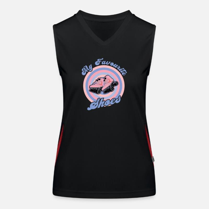 Rollerskater My Shoes Roller Skate Disco Women's Functional Contrast Tank Top