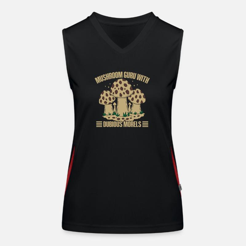 Mushroom Foraging Hunter Mushroom Guru Morel Funktionelles Kontrast-Tank Top für Frauen