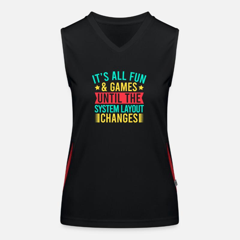 Insurance Agent System Layout Changes Funny Funktionelles Kontrast-Tank Top für Frauen