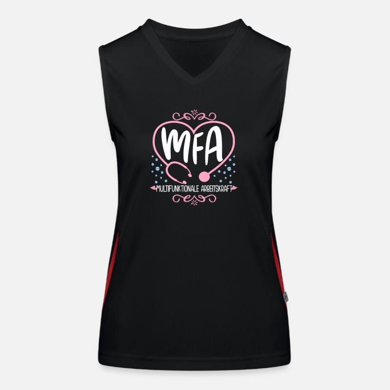 Assistant médical MFA multifonctionnel Débardeur respirant contrasté Femme