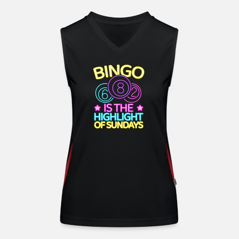 Le jeu de bingo est le point culminant du bingo du dimanche Débardeur respirant contrasté Femme