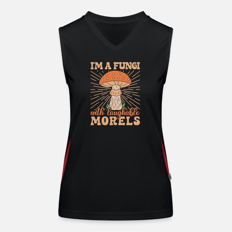 Mushroom Foraging Hunter Fungi Laughable Morels Funktionelles Kontrast-Tank Top für Frauen