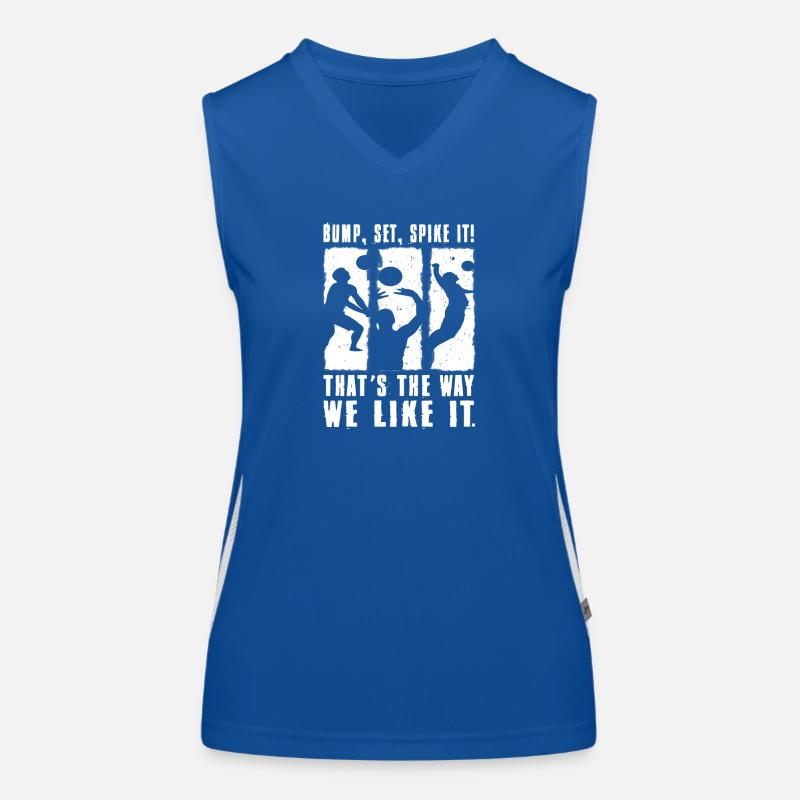 Bump Set Spike It Volleyball Graphic Gift Idea Funktionelles Kontrast-Tank Top für Frauen