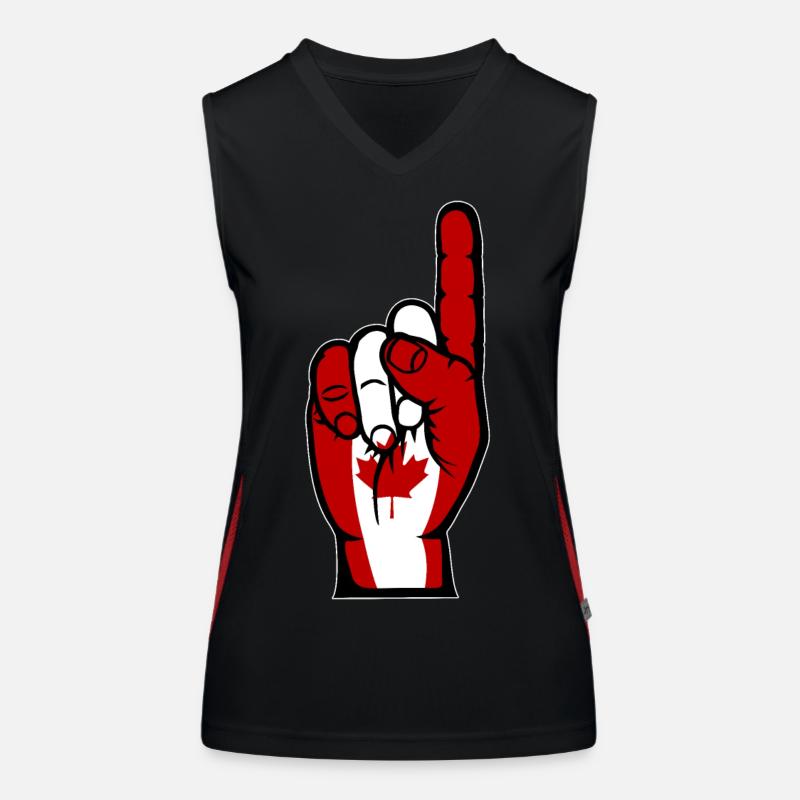 Drapeau du Canada numéro 1 Débardeur respirant contrasté Femme