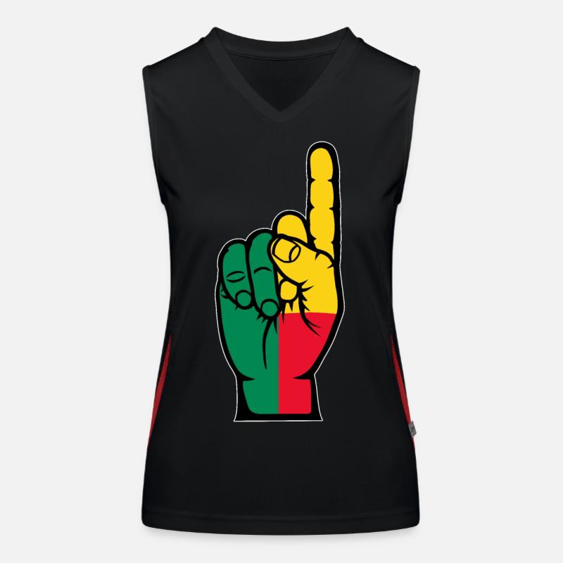 Benin Flag Number 1 Women's Functional Contrast Tank Top