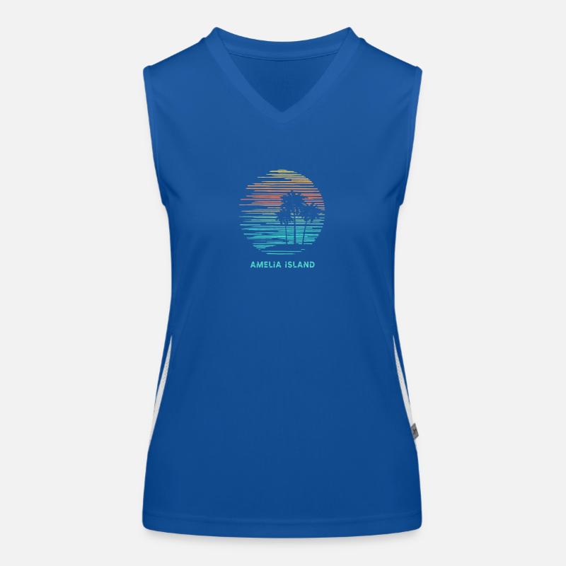 Amelia Island Florida Cool Souvenir Vacances Débardeur respirant contrasté Femme