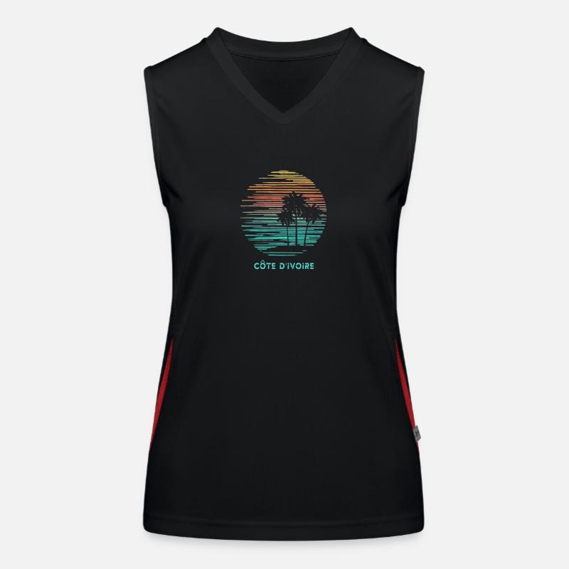 Côte divoire Elfenbeinküste Afrika Cooles Souvenir Funktionelles Kontrast-Tank Top für Frauen