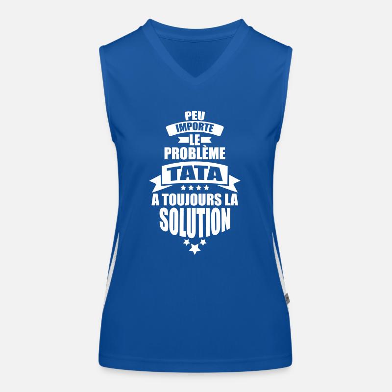 peu importe probleme tata a toujours la solution Débardeur respirant contrasté Femme