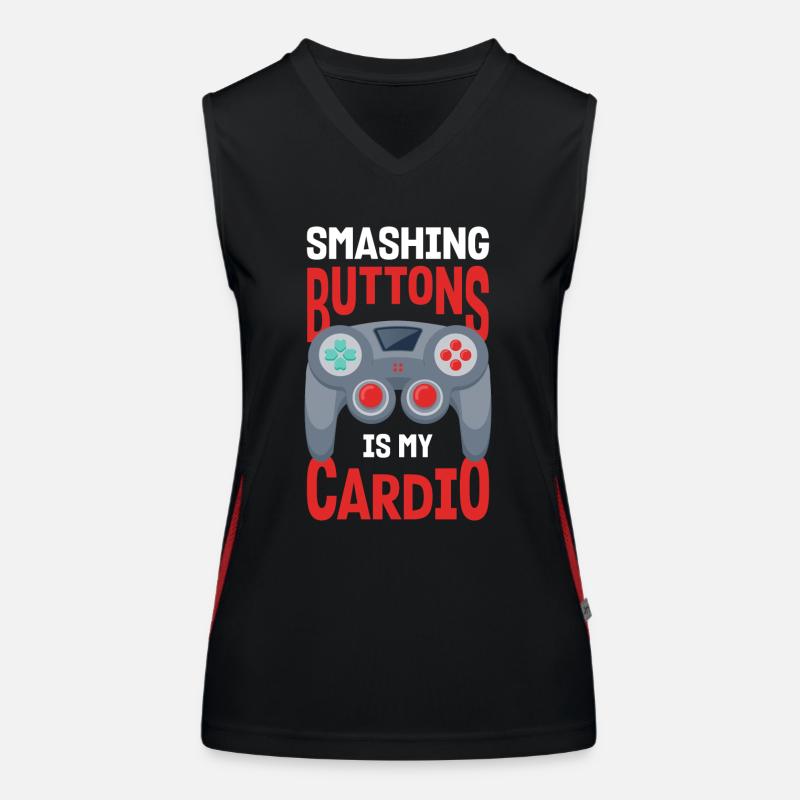 Gamer Gaming Computer Controller Women's Functional Contrast Tank Top