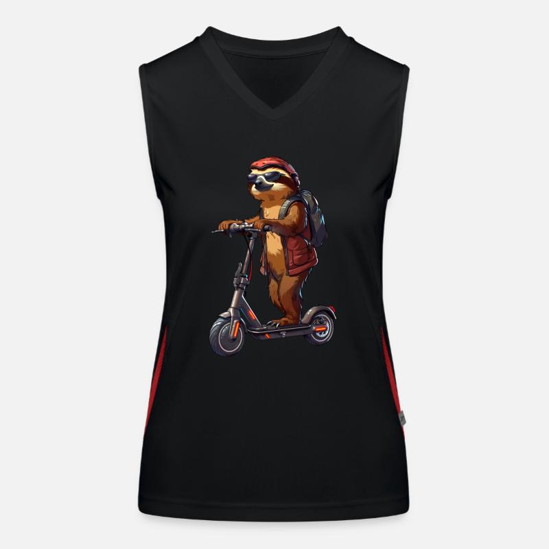 Faultier Roller Funktionelles Kontrast-Tank Top für Frauen