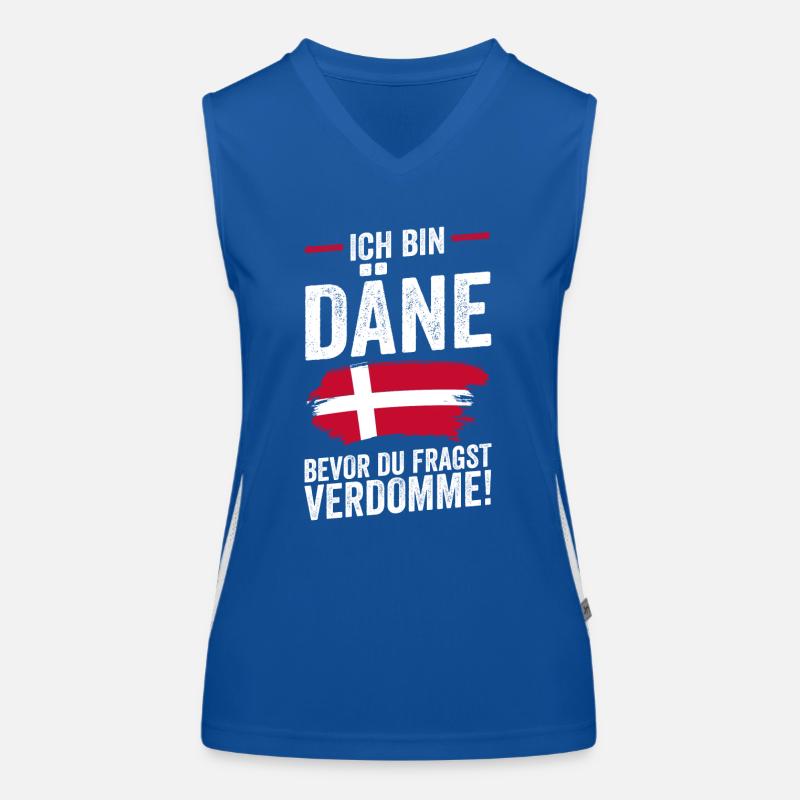 Dänen Dänisch Dänemark Funktionelles Kontrast-Tank Top für Frauen