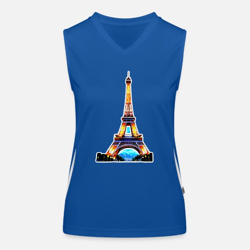 Eiffel tower #7 Débardeur respirant contrasté Femme
