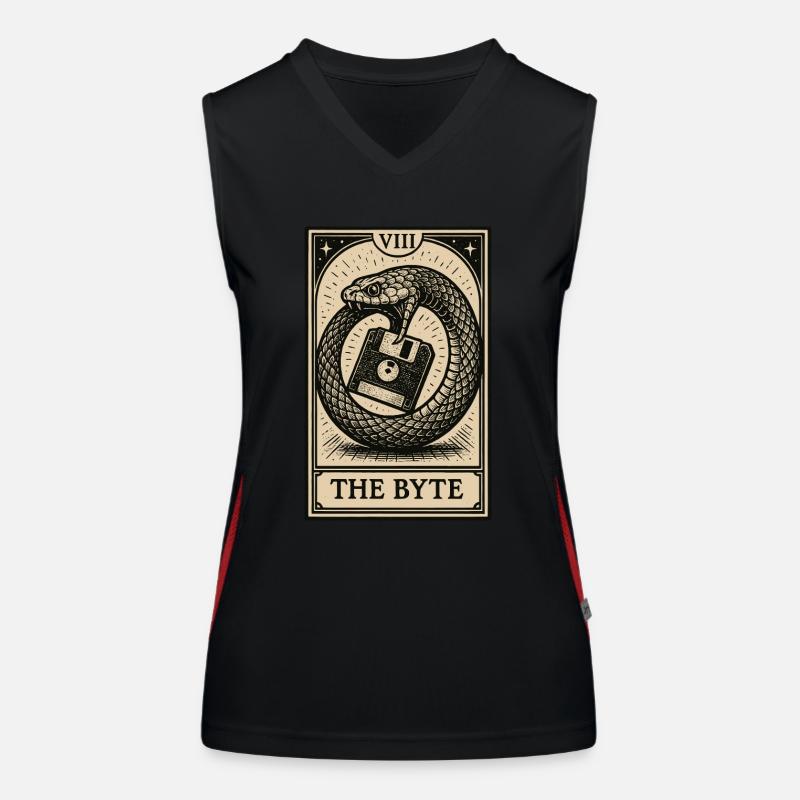Data Hoarding Tarot – Das Byte Funktionelles Kontrast-Tank Top für Frauen