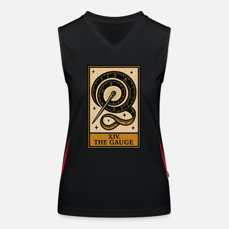 La jauge de couture de tarot précise Débardeur respirant contrasté Femme