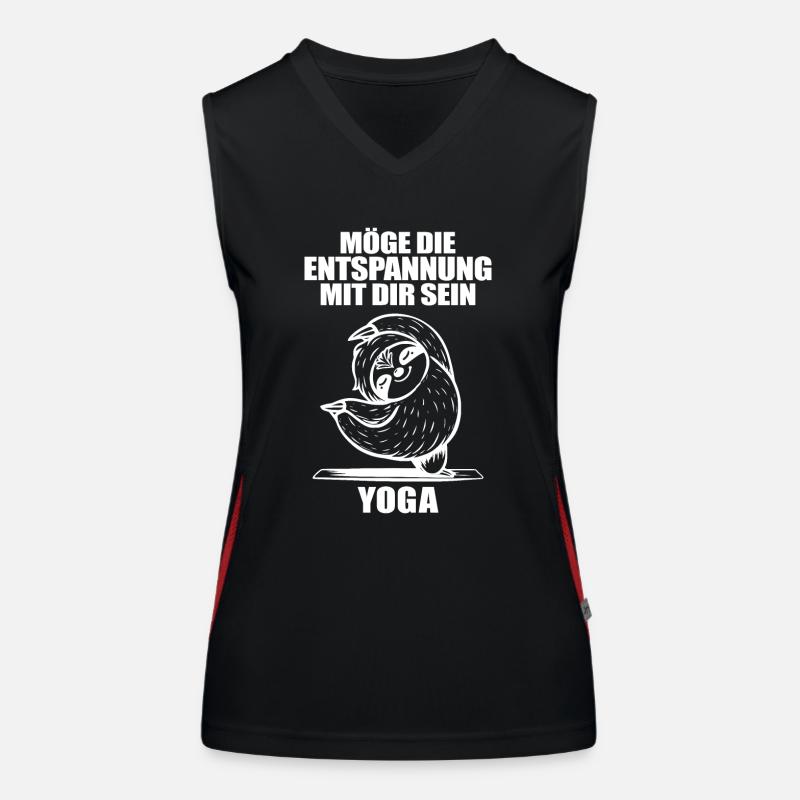 Yoga Lustiger Spruch Funktionelles Kontrast-Tank Top für Frauen