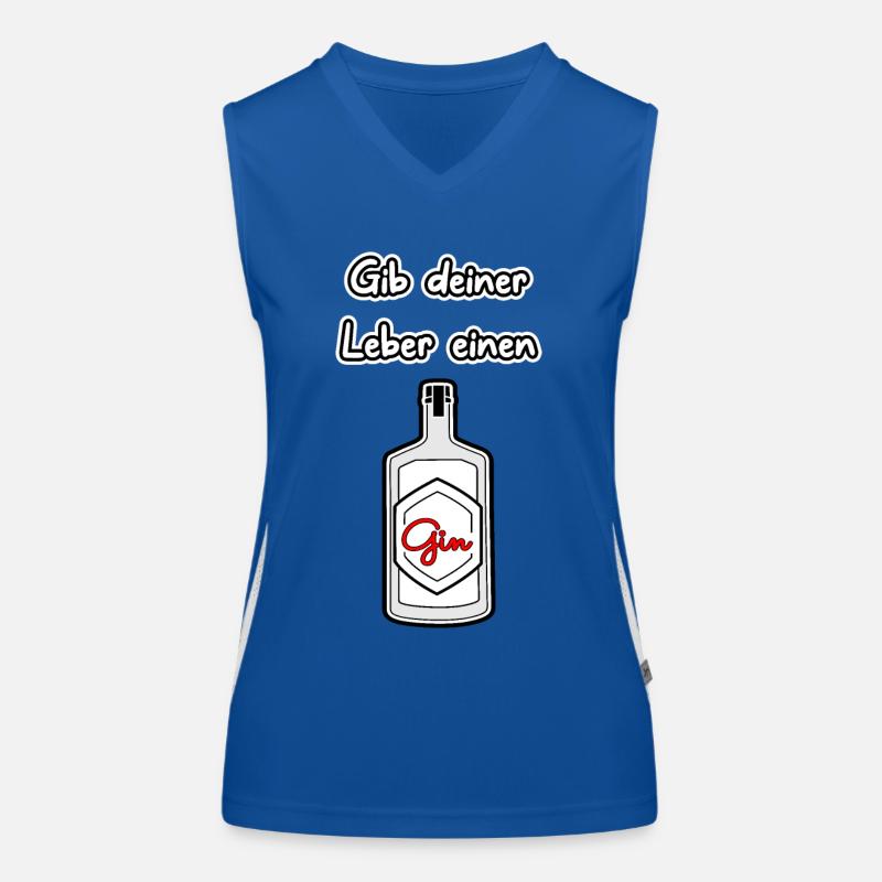 Gib deiner Leber einen Gin Funktionelles Kontrast-Tank Top für Frauen