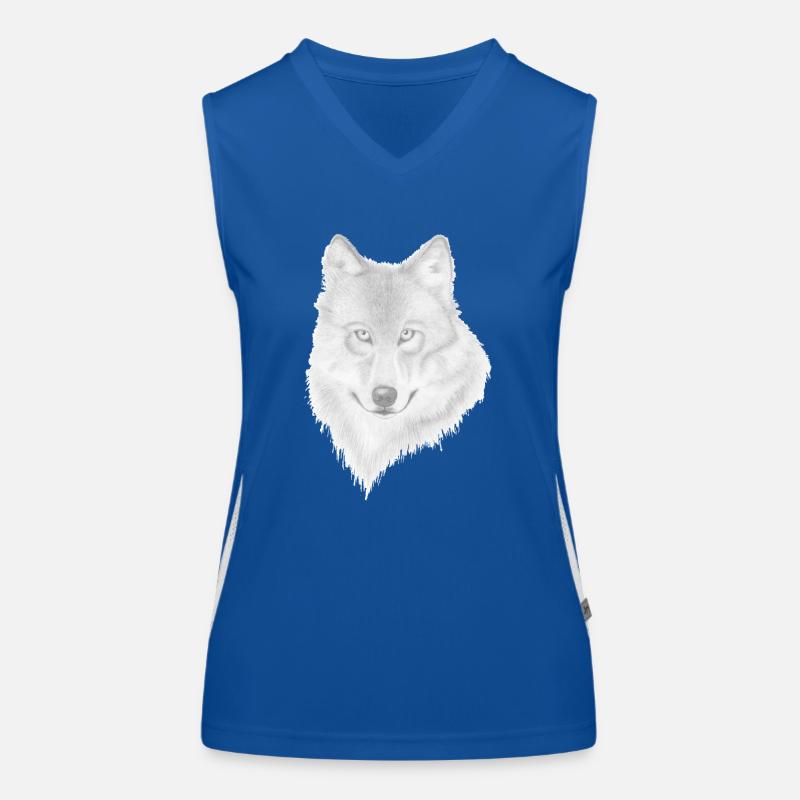 Wolf Funktionelles Kontrast-Tank Top für Frauen