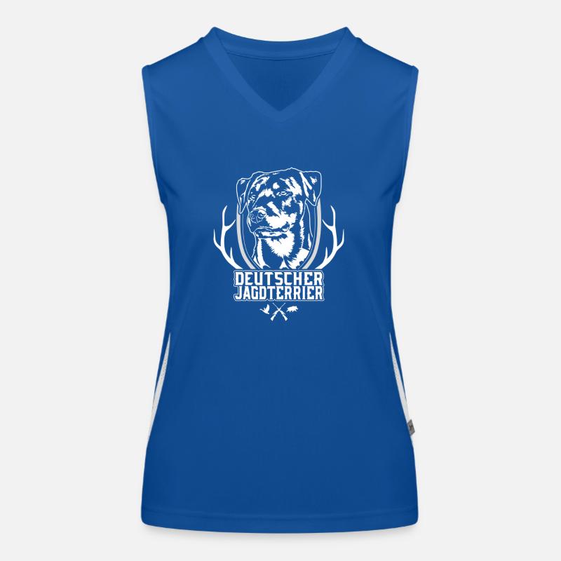 Deutscher Jagdterrier Hunde Hund Jagdhund Wilsigns Funktionelles Kontrast-Tank Top für Frauen