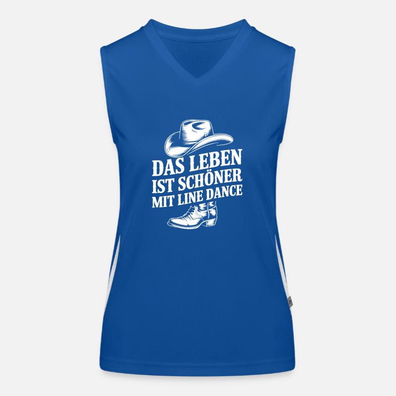 Das Leben ist schöner mit Line Dance Funktionelles Kontrast-Tank Top für Frauen
