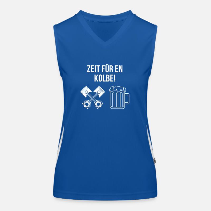Zeit für ein Kolben Bier Funktionelles Kontrast-Tank Top für Frauen