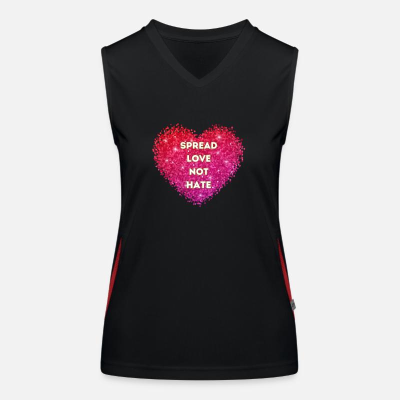 Love not Hate 3 Funktionelles Kontrast-Tank Top für Frauen