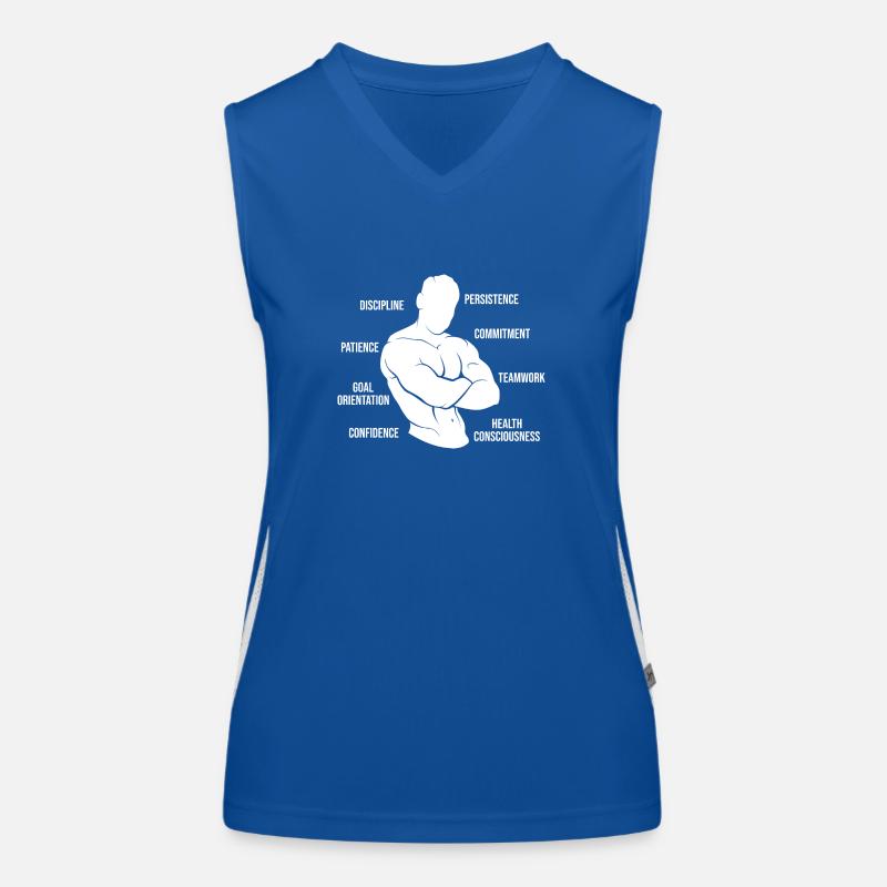Dynamophilie Bodybuilder Compétences Anatomie Gym Débardeur respirant contrasté Femme
