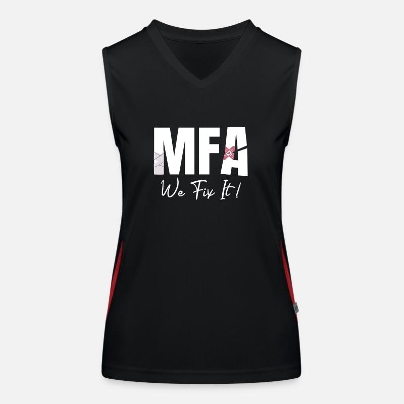 Arzthelferin We Fix It MFA Funktionelles Kontrast-Tank Top für Frauen