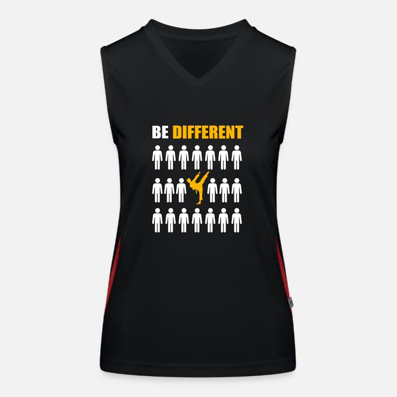 Karate sei anders Funktionelles Kontrast-Tank Top für Frauen