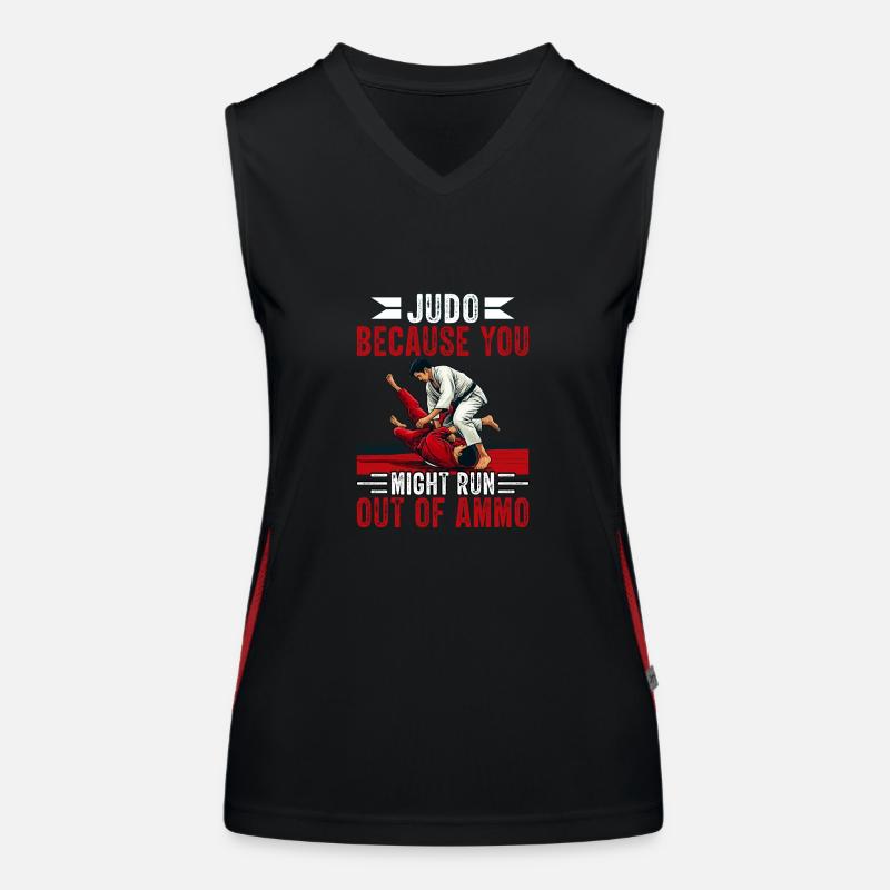 Judo parce que vous risquez de manquer de munitions Débardeur respirant contrasté Femme