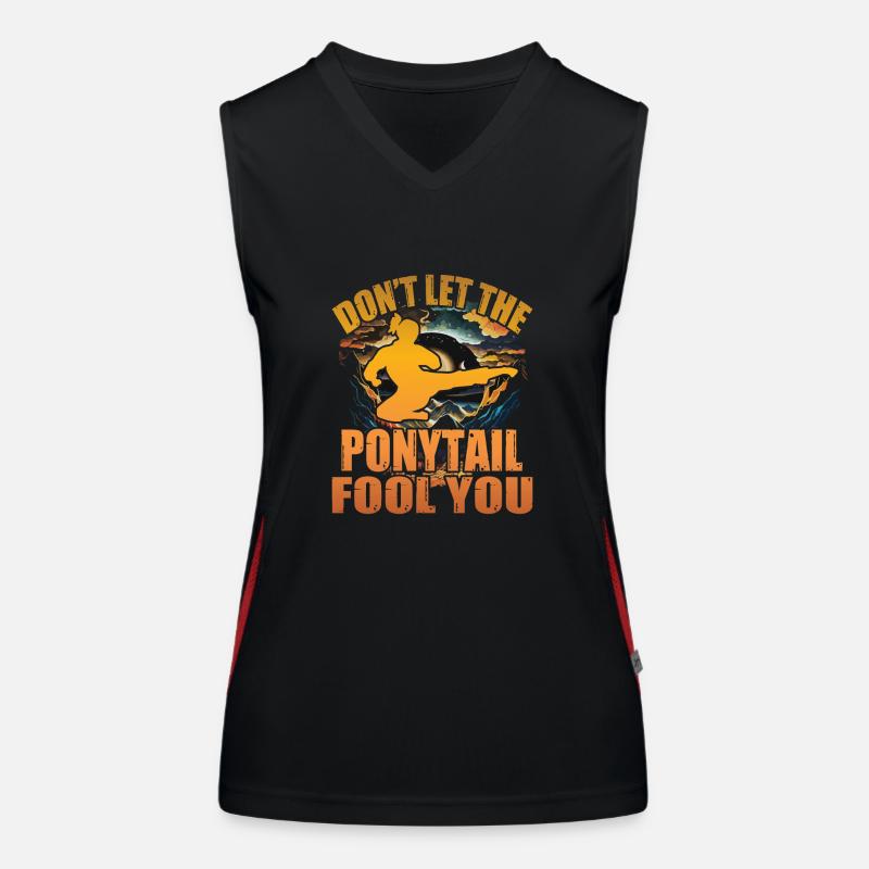Don't let the Ponytail fool you Women's Functional Contrast Tank Top
