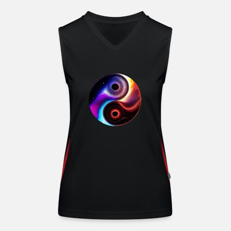 Yin Yang Débardeur respirant contrasté Femme
