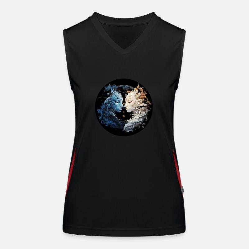 Yin Yang Débardeur respirant contrasté Femme