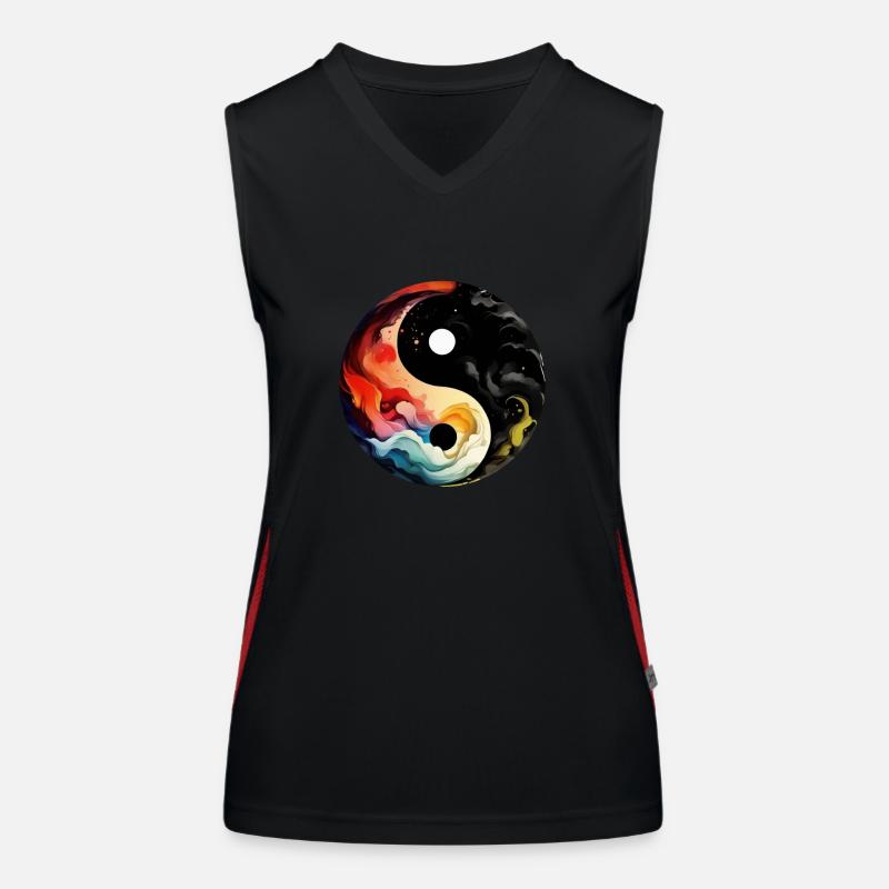 Yin Yang Débardeur respirant contrasté Femme