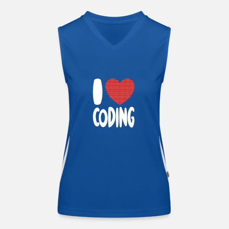 I Love Coding - Programmer T-Shirt Women's Functional Contrast Tank Top