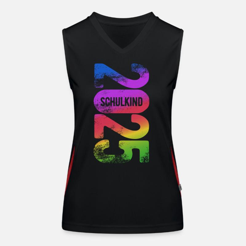 Schulkind 2025 - Erste Klasse - Einschulung Funktionelles Kontrast-Tank Top für Frauen