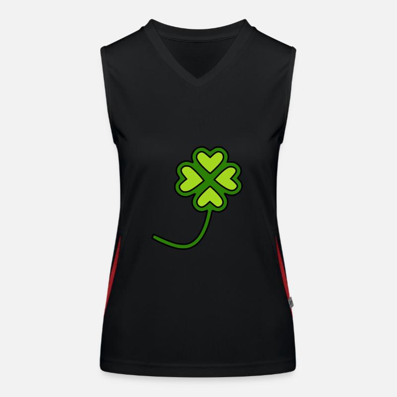 Trèfles de la Saint-Patrick Débardeur respirant contrasté Femme