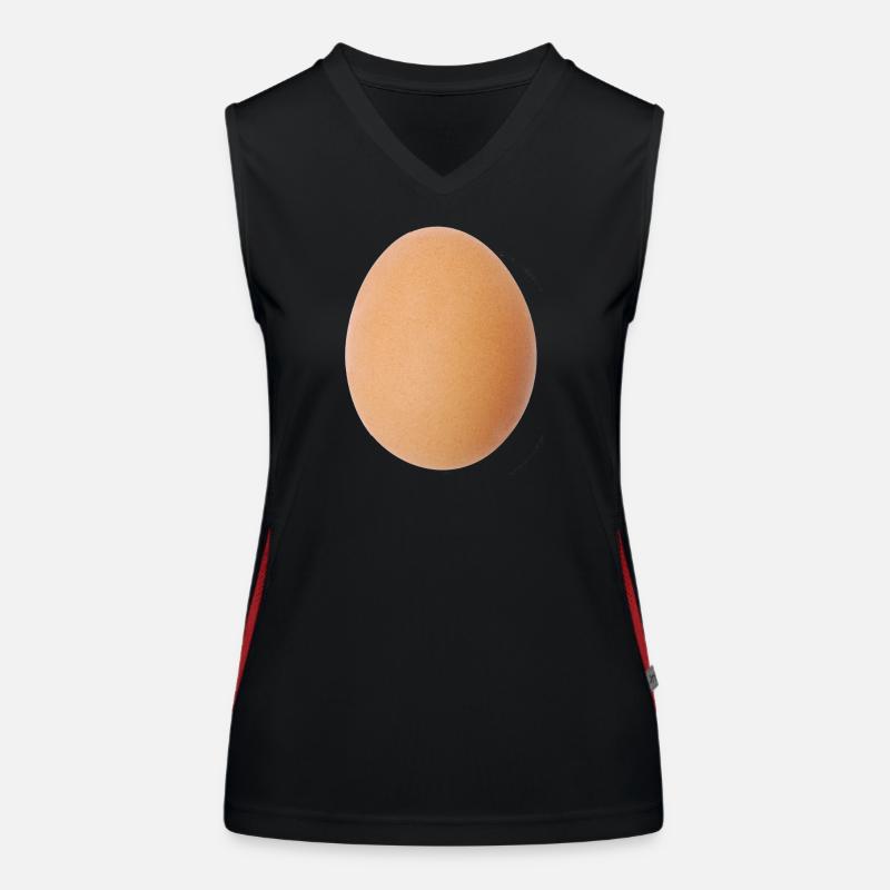 Egg Brown Pattern Nature Motif Women's Functional Contrast Tank Top