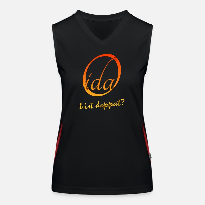 Oida bist deppat? Funktionelles Kontrast-Tank Top für Frauen