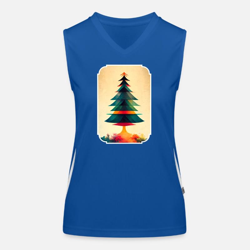 Christmas tree take-off Women's Functional Contrast Tank Top