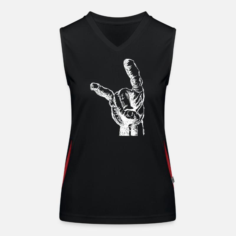 La main de Headbanger Débardeur respirant contrasté Femme