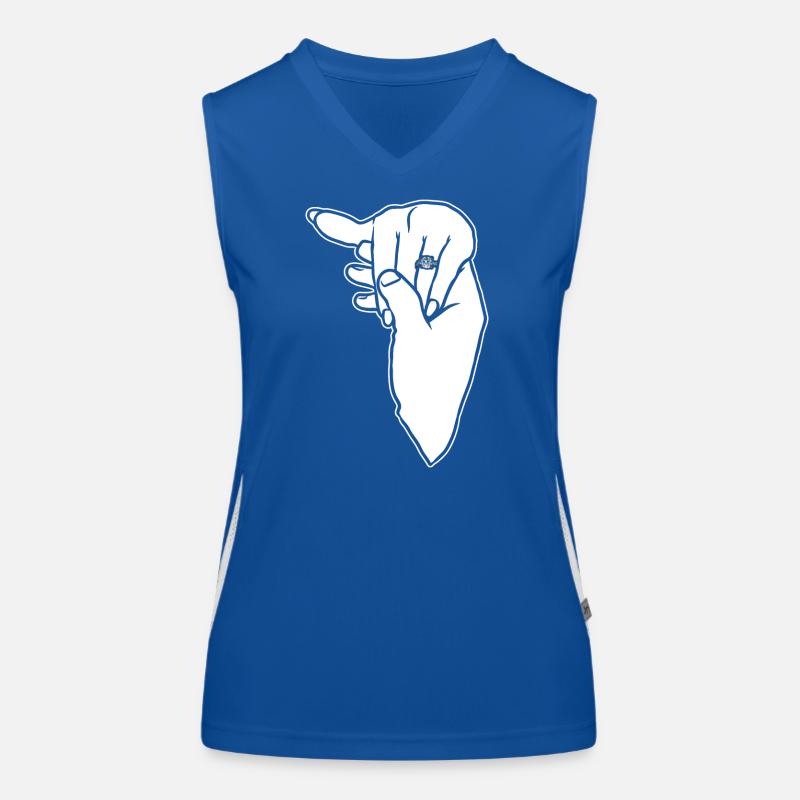 Verlobungs-Ehering-Hand Funktionelles Kontrast-Tank Top für Frauen