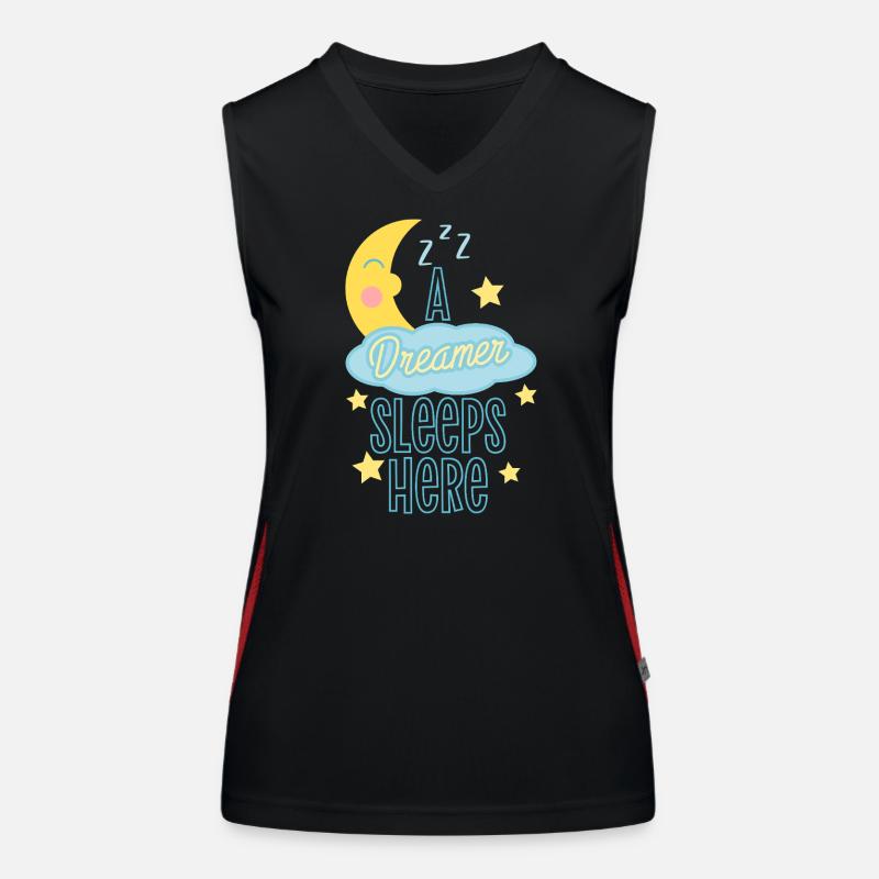 Schlafender Träumer Astronaut Design Funktionelles Kontrast-Tank Top für Frauen