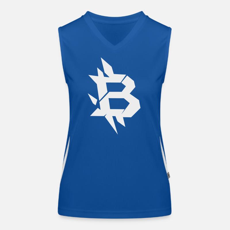 Bitcoin B kantiges Design Funktionelles Kontrast-Tank Top für Frauen