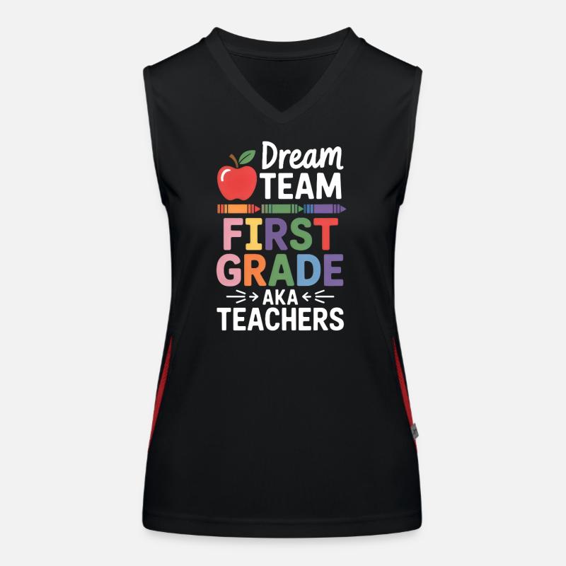 Les enseignants de première année de Dream Team retournent à l'école Débardeur respirant contrasté Femme