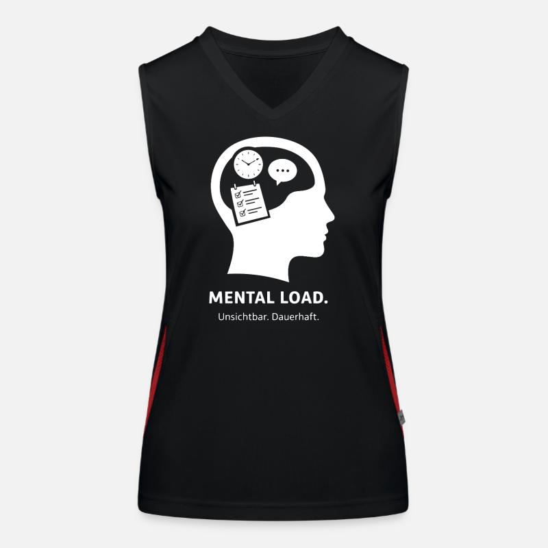 MENTAL LOAD – Unsichtbare Dauerbelastung Funktionelles Kontrast-Tank Top für Frauen