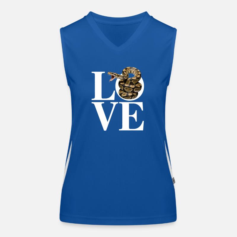 Les serpents rois Python ADORENT les pythons de terrarium Débardeur respirant contrasté Femme